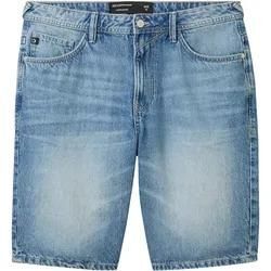 TOM TAILOR DENIM Herren Loose Jeans Shorts, blau, Uni, Gr. M