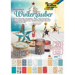 folia Motivblock Winterzauber farbsortiert 270 g/qm 1 Block