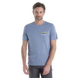 Icebreaker Merino 150 Tech Lite II T-Shirt Aotearoa - Mann - Kyanite - Größe XL