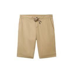 TOM TAILOR Herren Tech Chino Shorts, braun, Uni, Gr. 32