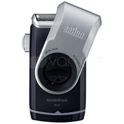 Braun - MobileShave PocketGo M90 - Blau - Silber - Batterie/Akku (649946) (649946)