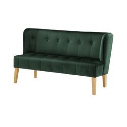 switch Küchensofa Samt Bella ¦ grün ¦ Maße (cm): B: 158 H: 90 T: 69