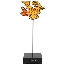 Dekofigur GOEBEL "James Rizzi - Coo Coo Bird", gelb, B:8cm H:27,5cm T:11,5cm, Porzellan, Dekofiguren, Sammelfigur, Tierfigur