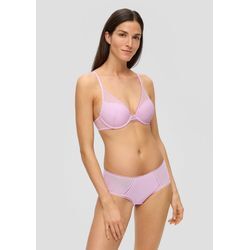 s.Oliver - Push-up-BH mit Spitze, Damen, lila, Größe 85B