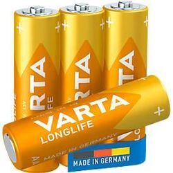 Batterie AA/Mignon VARTA Longlife, hohe Lebens- & Lagerdauer, 1,5 V, 4 Stück