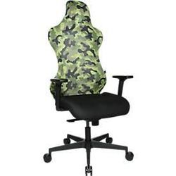 Topstar Bürostuhl Sitness RS Sport Camouflage, mit Armlehnen, 3D-Synchronmechanik, Muldensitz, Kopfstütze, grün/schwarz