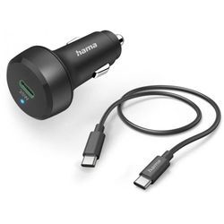 00201614 Auto-Schnellladegerät mit Ladekabel usb-c, pd/qc, 25W, 1m, Schwarz (00201614) - Hama