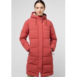 Daunenmantel JACK WOLFSKIN "NORDLICHT COAT W" Gr. L (42/44), rot (rot, coral) Damen Mäntel