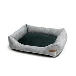 Rexproduct SoftColor luxury dog bed in grau color dunkelgrün L