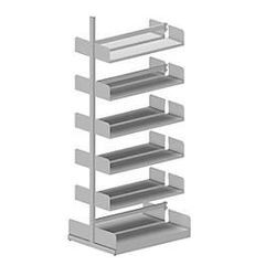 Variabo Freiarmregal, Anbaufeld, doppelseitig, 250 mm Fachtiefe, 1000 x 2500 mm