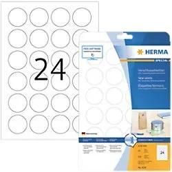 HERMA Wiederablösbare Etiketten 4236 Transparent Rund 600 Etiketten pro Packung