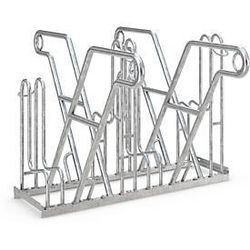 Anlehnparker WSM, 2-seitig, für Reifen bis B 55 mm, B 1080 x T 390 x H 800 mm, Stahl verzinkt, 4 Einstellplätze