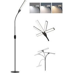 Gbly - led Stehlampe Dimmbar Leselampe - 158CM Schwarz Wohnzimmer Stehleuchte Modern Touch Standleuchte 9W mit Timer & Memory Funktion Standlampe für