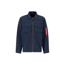 Hemdjacke ALPHA INDUSTRIES "Alpha Industries Men - Field Jackets Twill Overshirt" Gr. L, blau (ultra navy) Herren Jacken