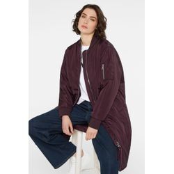 Langjacke SENSES.THE LABLE, Damen, Gr. L, lila (deep plum), Material: 100% Polyester, Futter: 100% Polyester, Füllung: 100% Polyester, unifarben, casual, gerade lang, Jacken, mit Two-Way-Zipper