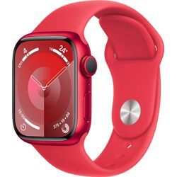 Smartwatch APPLE "Watch Series 9 Aluminium" Smartwatches Gr. 41 mm, ohne eSIM, S/M, Sport Band, rot Sport Band Bestseller