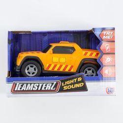 Orangefarbener Autobahnmeisterei-Truck