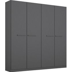 Drehtürenschrank RAUCH "Kleiderschrank Schrank Garderobe Garderobenschrank Stauraumwunder MODI", grau (graumetallic), Schränke, B/H/T: 181cm x 210cm x 54cm, Ohne Spiegel, Holzwerkstoff inkl. Stoff-Organizer mit 6 Fächern optionaler Spiegel MADE IN GERMANY