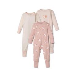 3 Pyjamas - Weiss/Gestreift - Baby - Gr.: 50/56