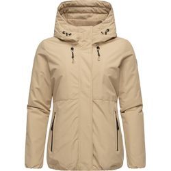 Winterjacke RAGWEAR "Sunniva" Gr. L (40), grau (taupe) Damen Jacken modische Jacke für den Winter mit Teddyfell-Innenfutter