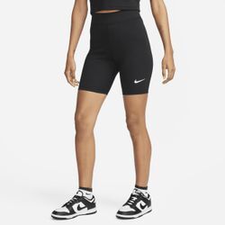 Nike Sportswear Classic Bike-Shorts mit hohem Taillenbund für Damen (ca. 20,5 cm) - Schwarz