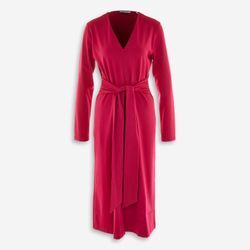 Pinkes Maxikleid mit Frontschlitz