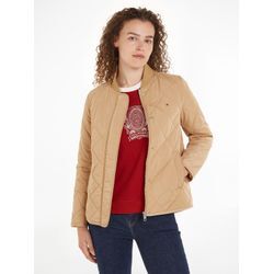 Steppjacke TOMMY HILFIGER "LW QUILTED BOMBER JACKET" Gr. S (36), grün (classic khaki) Damen Jacken mit leichter Wattierung