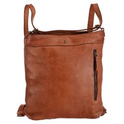 Cityrucksack HARBOUR 2ND "Nora" Gr. B/H/T: 32 cm x 34 cm x 7 cm, braun (charming cognac) Rucksäcke Freizeitrucksack Arbeitsrucksack, auch als Tasche tragbar