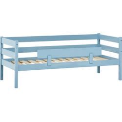 Einzelbett HOPPEKIDS "ECO Comfort Kinderbett, Kiefer Massivholz, Jugendbett inkl. Rollrost" Betten Gr. Mit Absturzsicherung, Liegefläche B/L: 70cm x 160cm Betthöhe: 65cm, kein Härtegrad, ohne Matratze, blau (traum blau) 70x160 cm, wahlweise in verschieden Farben Matratze Absturzsicherung