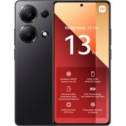 XIAOMI Smartphone "Redmi Note 13 Pro 8+256GB" Mobiltelefone Gr. 256 GB, schwarz (midnight schwarz)