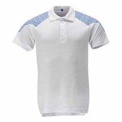 Mascot - Polo-Shirt, Kurzarm Polo-shirt Gr. 2XL, weiss/azurblau