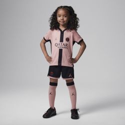 Paris Saint-German 2024/25 Stadium Third Jordan Replika dreiteiliges Fußballtrikot-Set (jüngere Kinder) - Pink