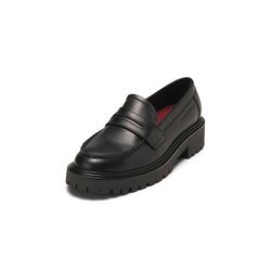 Loafer MARC O'POLO "aus edlem Rindleder" Gr. 38, schwarz, Damen, Obermaterial: 100% Leder (Rind), unifarben, Schuhe