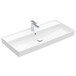 Villeroy & Boch Collaro Waschtisch 4A331G01 mit Überlauf und Hahnloch, 100x47cm, weiß