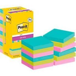 Post-It Super Sticky Notes, Cosmic Collection, 76 mm x 76 mm, 90 Blatt, 8 Blöcke + 4 Gratis/Packung, verschiedene Farben