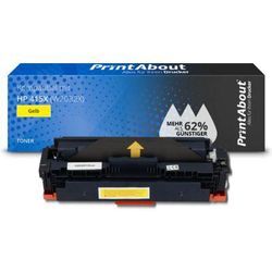 PrintAbout Toner kompatibel mit HP 415X (W2032X) - Gelb - Hohe Kapazität