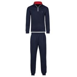 Freizeitanzug TRIGEMA "TRIGEMA Herren Jogginganzug in Sweat-Qualität" Gr. M, blau (navy) Herren Sportanzüge