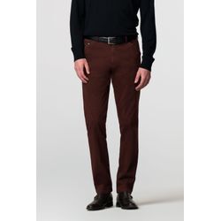 Chinos MEYER "Chicago", Herren, Gr. 32, Länge 32, rot (bordeaux), 98% Baumwolle;2% Elasthan, unifarben, regular fit lang, Hosen, aus Original LIBERTY Stoff