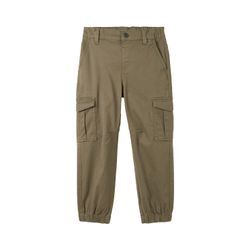 TOM TAILOR Jungen Cargohose mit Bio-Baumwolle, grün, Uni, Gr. 110