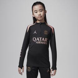 Paris Saint-Germain Strike Third Jordan Dri-FIT-Fußball-Drill-Oberteil für ältere Kinder - Schwarz