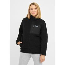 Fleecejacke BENCH. "HENSLEY", Damen, Gr. XXL (44), schwarz, Fleece, Obermaterial: 100% Polyester, casual, Langarm, Jacken, Teddyjacke in kuschelig weicher Haptik