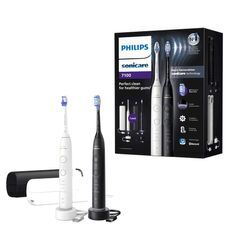 Elektrische Zahnbürste PHILIPS SONICARE "Series 7100 HX7429/02", weiß (.), ElektrozahnbürstenB:17,1cm H:23,2cm T:6cm, mit Andruckkontrolle, 7 Putzeinstellungen, inkl. Reiseladeetui, B:17,1cm H:23,2cm T:6cm