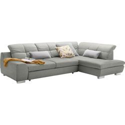 Ecksofa "SO 1200 inkl. Sitztiefen- & Rückenverstellung für hohen Sitzkomfort", grau (hellgrau gba 9), B:292cm H:89cm T:212cm, 100% Polyester, SET ONE BY MUSTERRING, Sofas, wahlweise mit Bettfunktion, L-Form