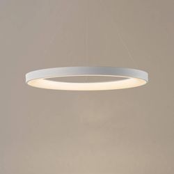 LED-Hängeleuchte Niseko II, Fernbedienung, Ø 50 cm, weiß