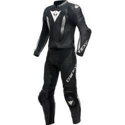 Dainese Laguna Seca 5, Lederkombi 2tlg. Schwarz/Schwarz/Weiß 46 male