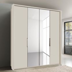 Kleiderschrank WIEMANN "Kansas", beige (champagner, spiegel), B:200cm, Schränke, Drehtürenschrank Kleiderschrank, mit Spiegel