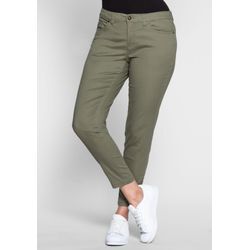 Schmale Stretch-Hose, khaki, Gr.48