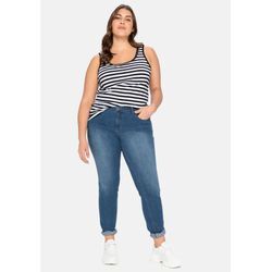 Schmale Jeans im Curvy-Schnitt SUSANNE, blue Denim, Gr.112