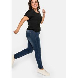 Skinny Stretch-Jeans mit Bodyforming-Effekt, dark blue Denim, Gr.25