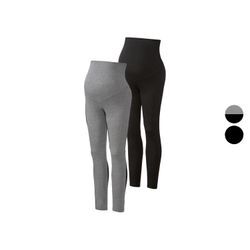 esmara® Damen Umstandsleggings, 2 Stück, mit Bio-Baumwolle